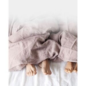 Primary Goods French Linen Duvet Cover Rosewood Dusty Pink / Mauve Full / Queen
